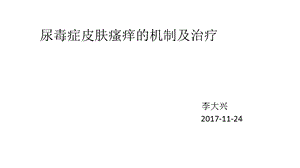 尿毒症皮肤瘙痒的机制及治疗.ppt