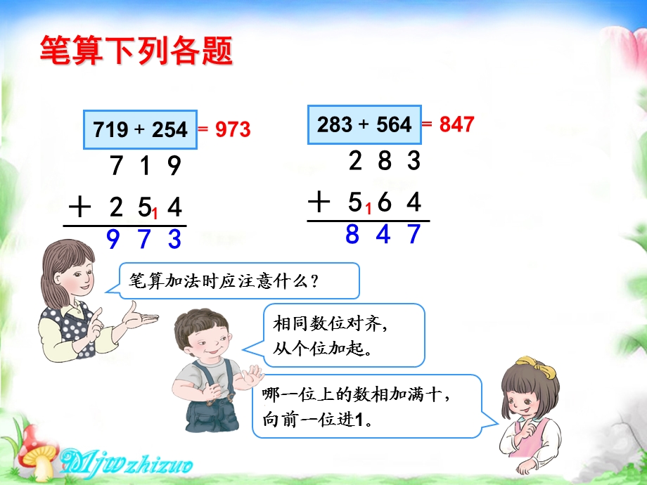 新人教版三年级数学上册《万以内的加法和减法(二)》例.ppt_第2页