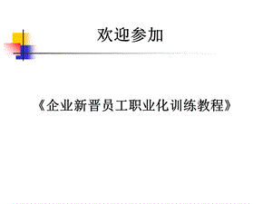 新员工职业化训练教程-第01讲积极的心态.ppt