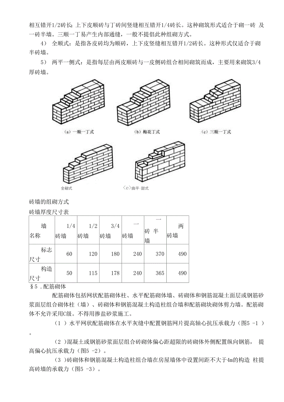 常见的砖墙的组砌方式有 .docx_第2页