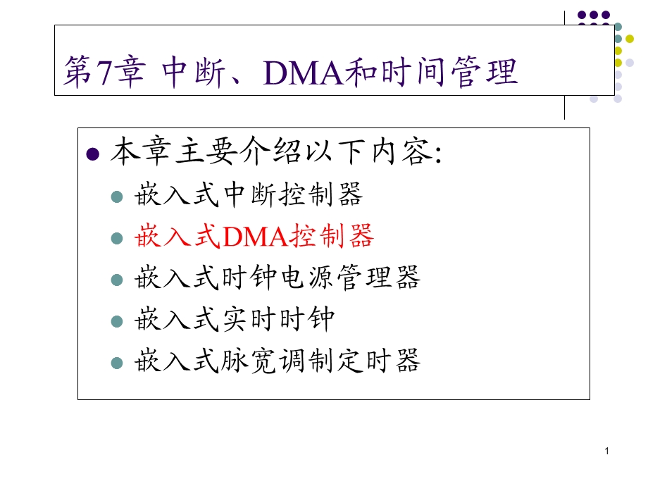 嵌入式课件第14讲-第7章嵌入式系统DMA控制44页.ppt_第1页