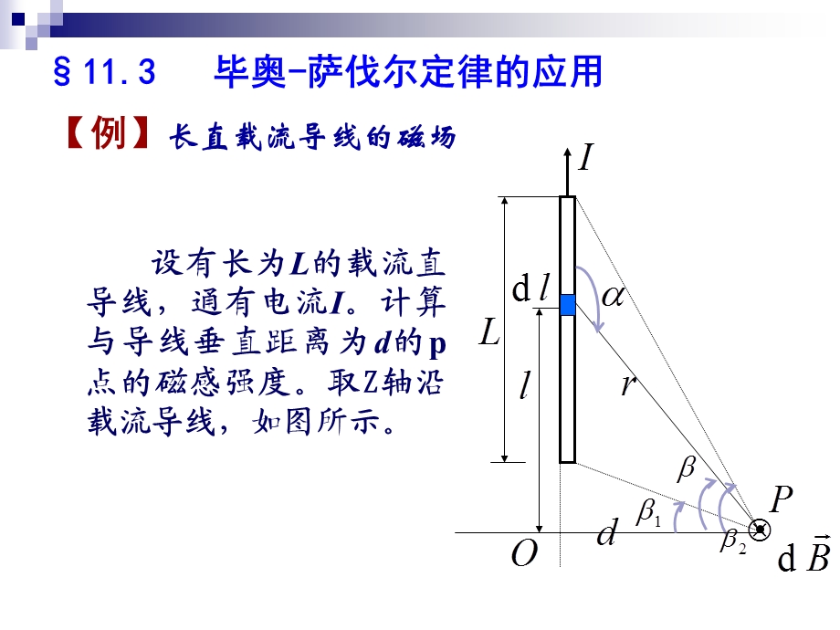 毕奥-萨伐尔定律的应用.ppt_第1页