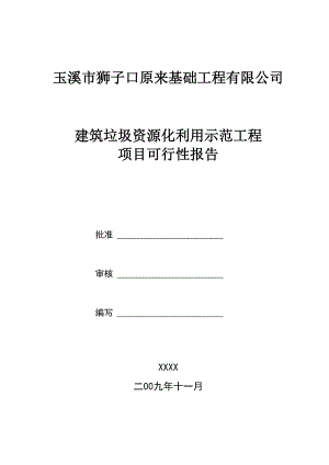 建筑垃圾资源化利用项目可行性报告.docx