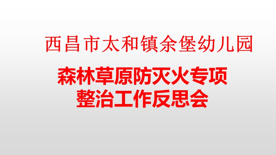 森林草原防灭火专项整治工作反思会.ppt_第1页