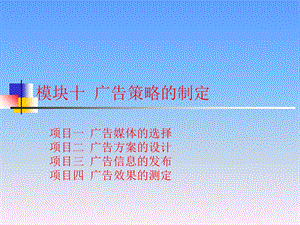 模块十广告策略的制定.ppt