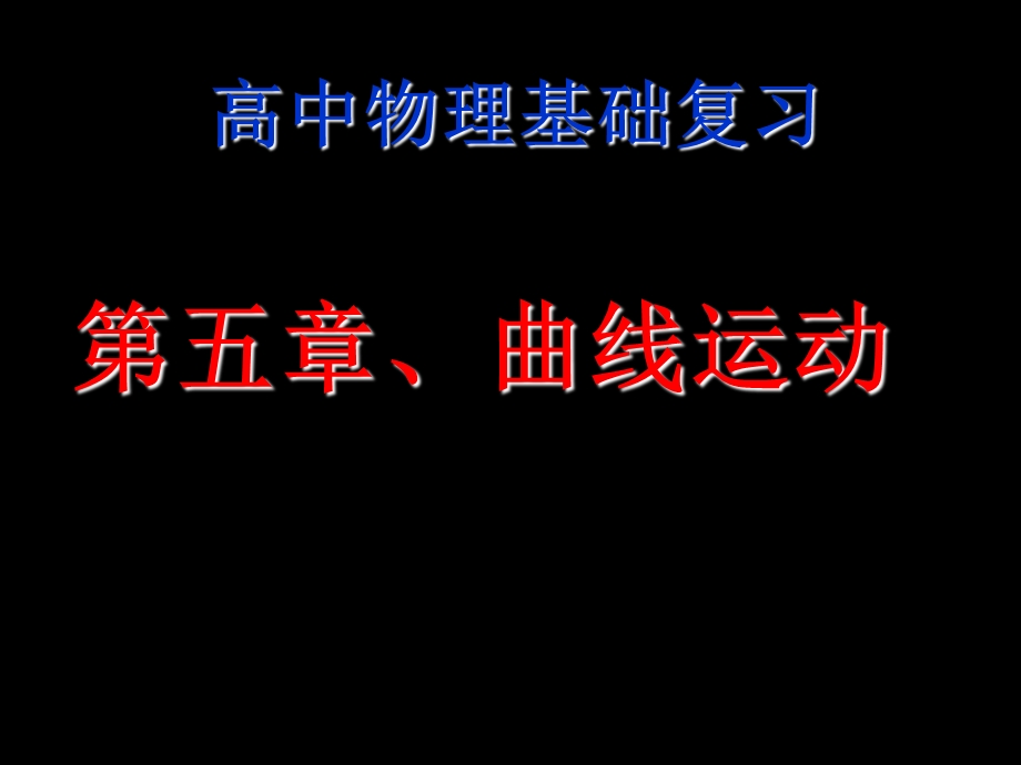 曲线运动全章复习.ppt_第1页