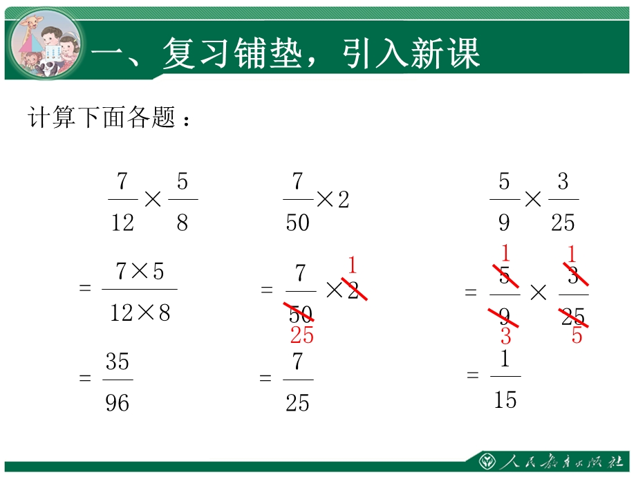 新人教版六年级上册数学《分数乘法》例.ppt_第2页