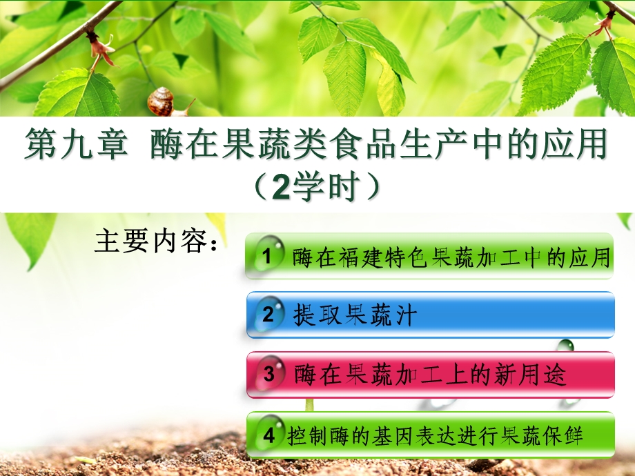 酶在果蔬类食品生产中的应用.ppt_第1页