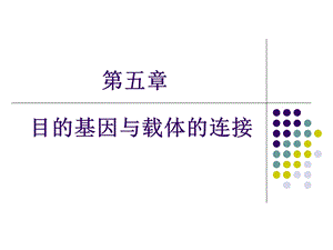 目的基因与载体连接.ppt