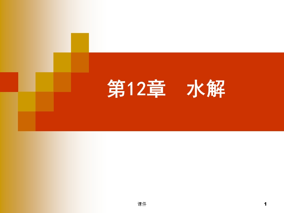 精细有机合成化学与工艺学课件-第12章水解.ppt_第1页