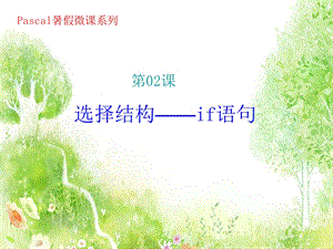 选择结构-if语句.ppt