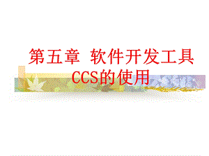 软件开发工具CCS的使.ppt