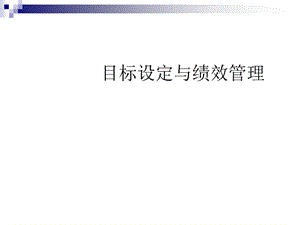 目标设定与绩效管理.ppt