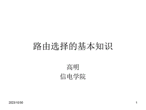 路由选择的基本知识一.ppt