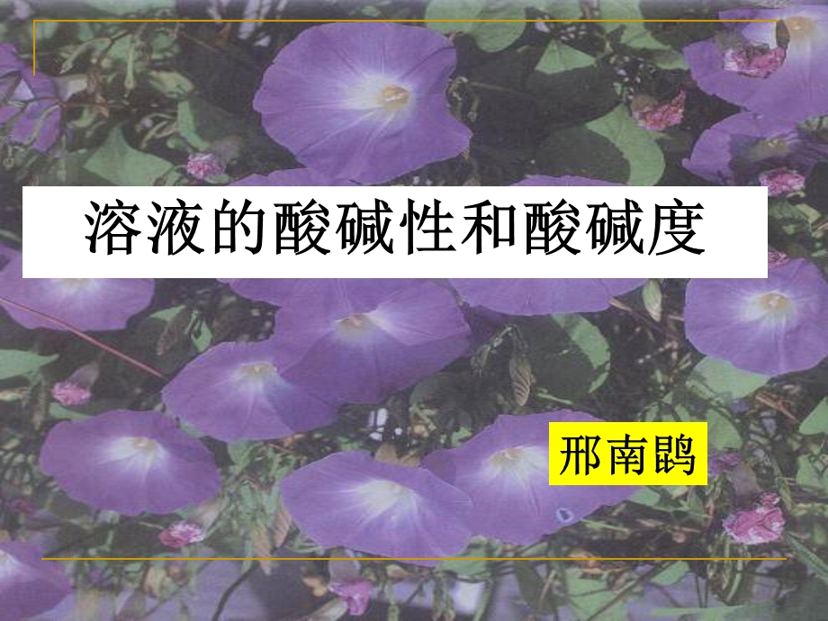 溶液的酸碱性和酸碱度.ppt_第1页