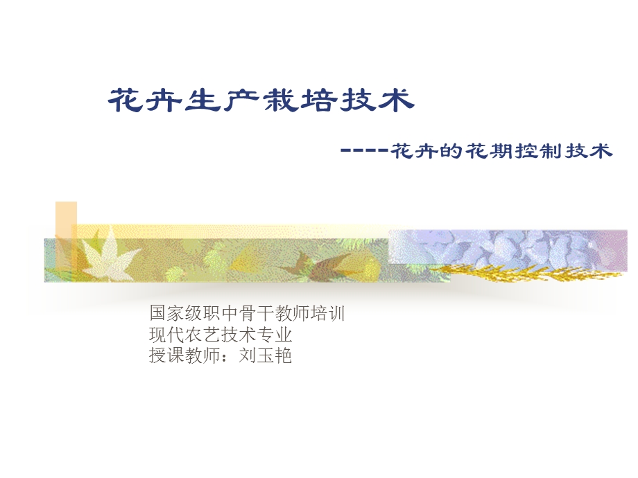 花卉花期控制技术.ppt_第1页