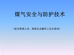 煤气安全与防护技术.ppt