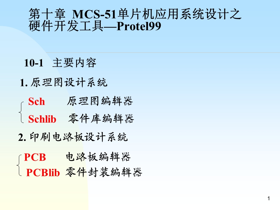 片机原理及应用第十章MCS51单片机应用系统设计III.ppt_第1页