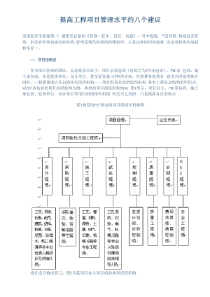 提高工程项目管理水平的八个建议.docx