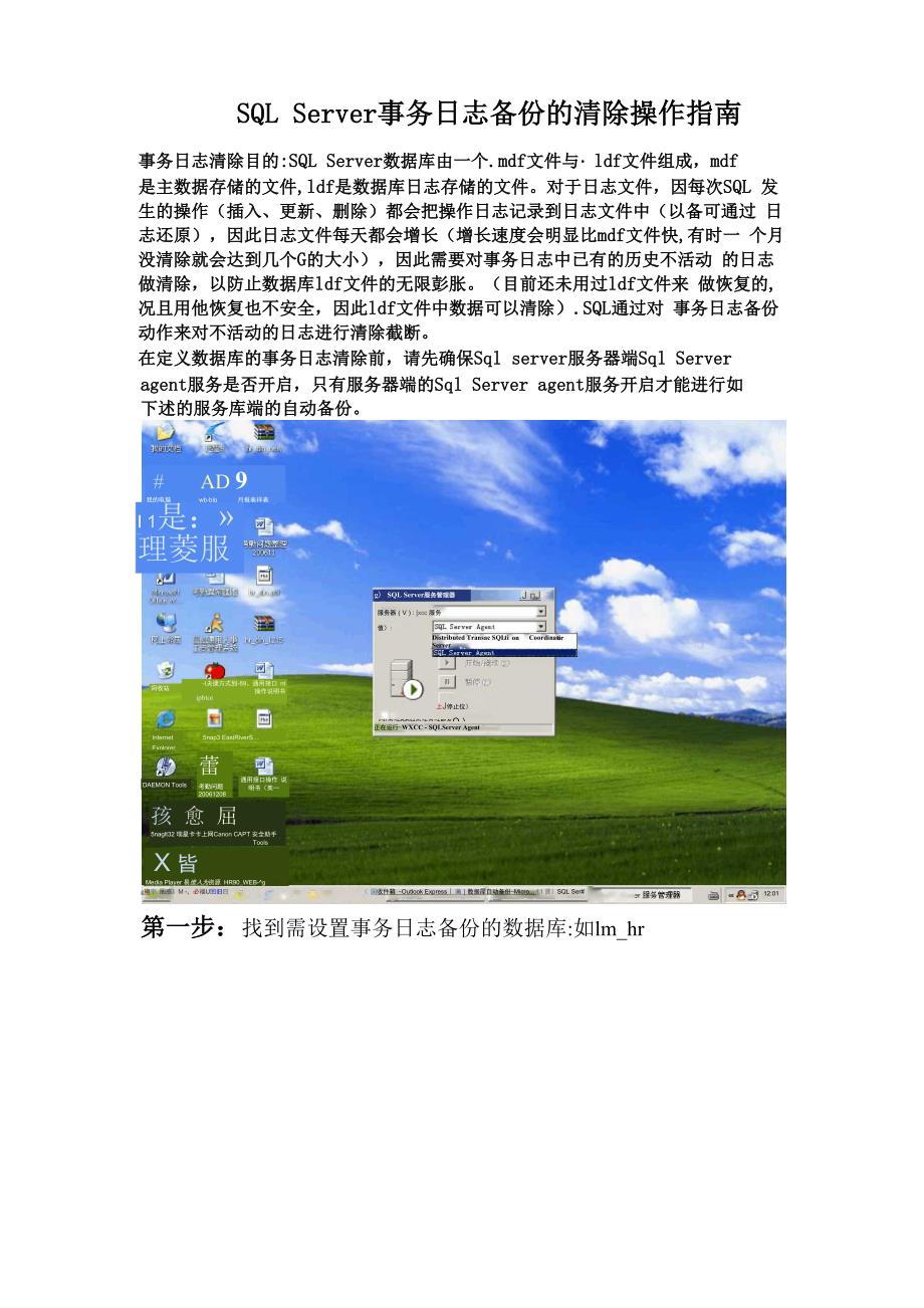 数据库事务日志清除操作指南.docx_第1页