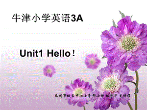 牛津小学英语3AUnit1第一课时NX.ppt