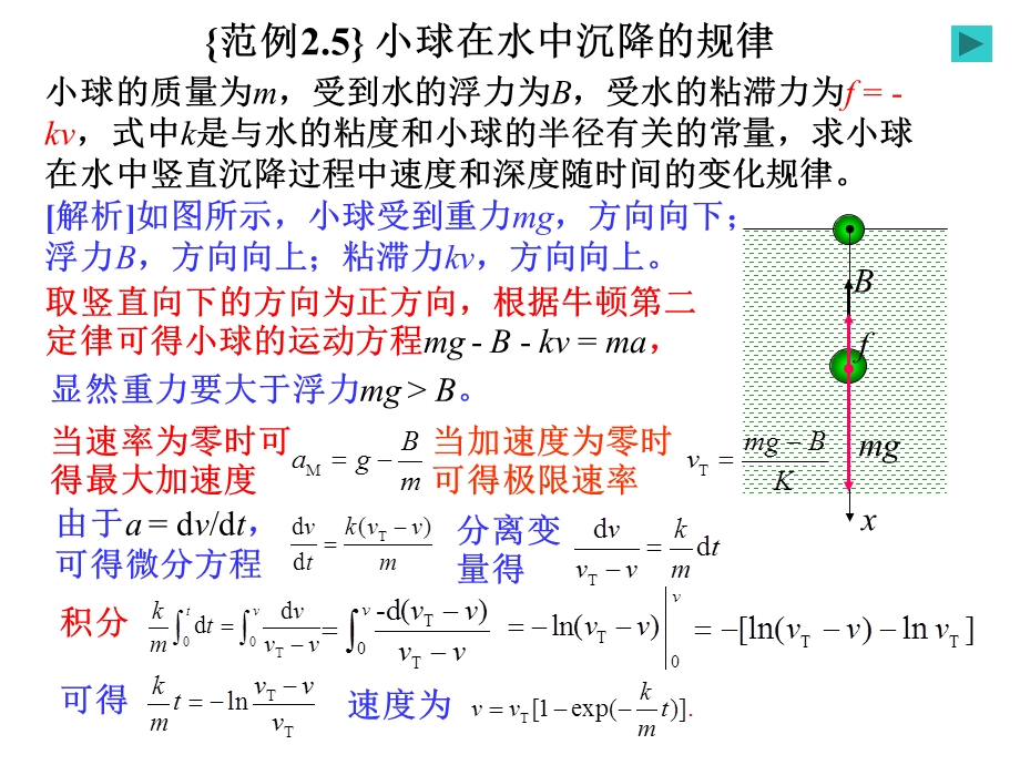 牛顿运动定律之小球在水中沉降的规律.ppt_第1页