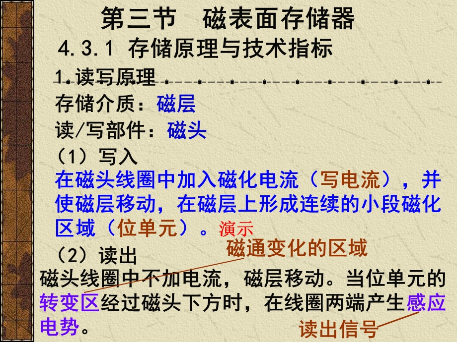 《计算机组成原理》教程第4章存储器-3磁表面.ppt_第1页