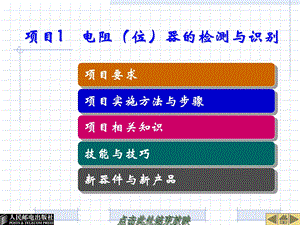 《电子元器件识别与检测》项目1电阻位器的检测与.ppt