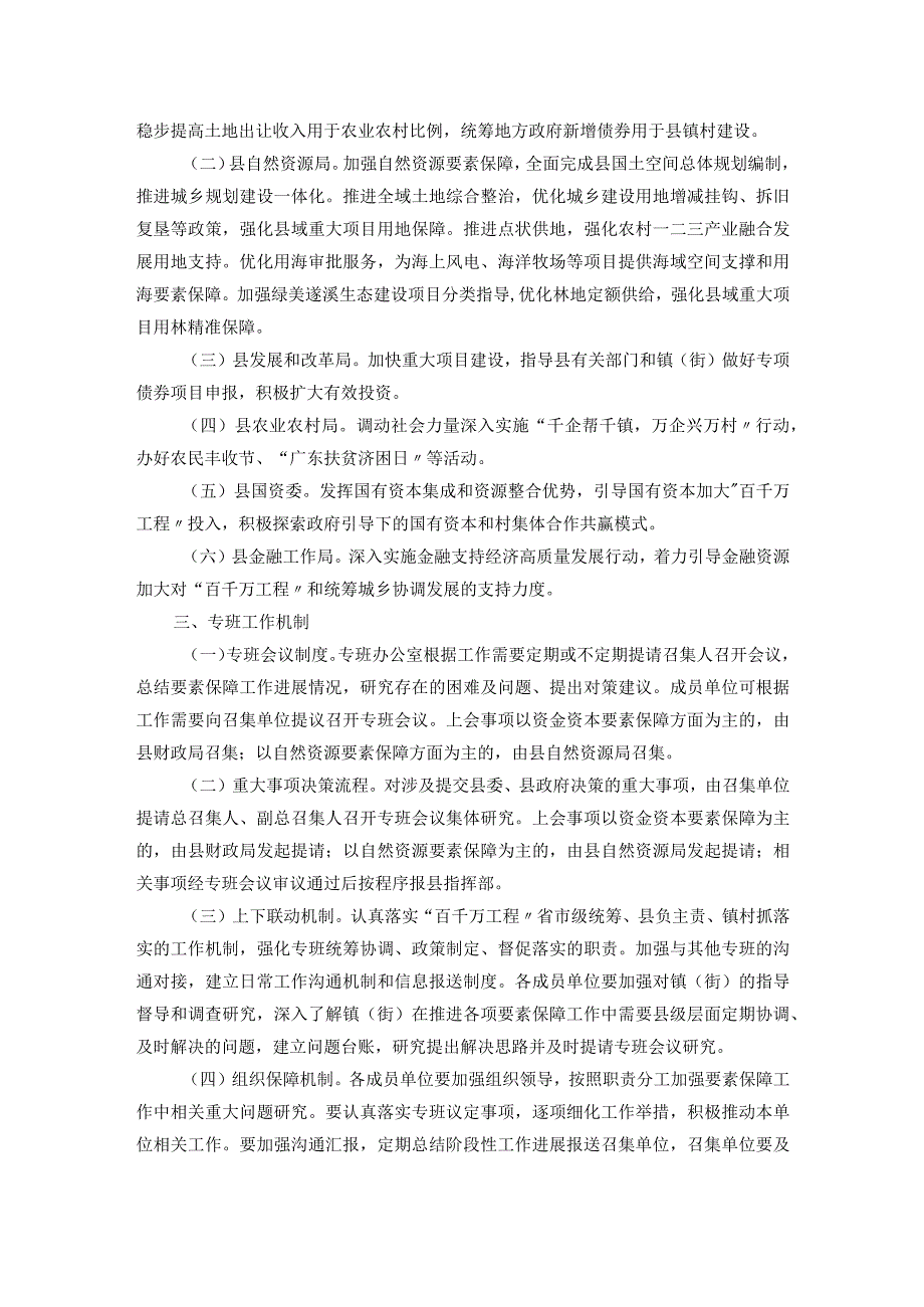 县“百县千镇万村高质量发展工程”要素保障专班方案.docx_第2页