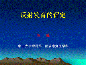 反射发育的评定.ppt