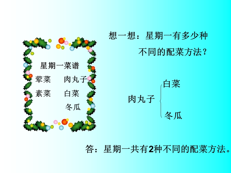 北师大版数学三年级上册《搭配中的学问》课件.ppt_第3页