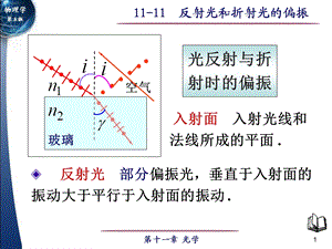 大学物理反射光和折射光的偏振课件讲义.ppt