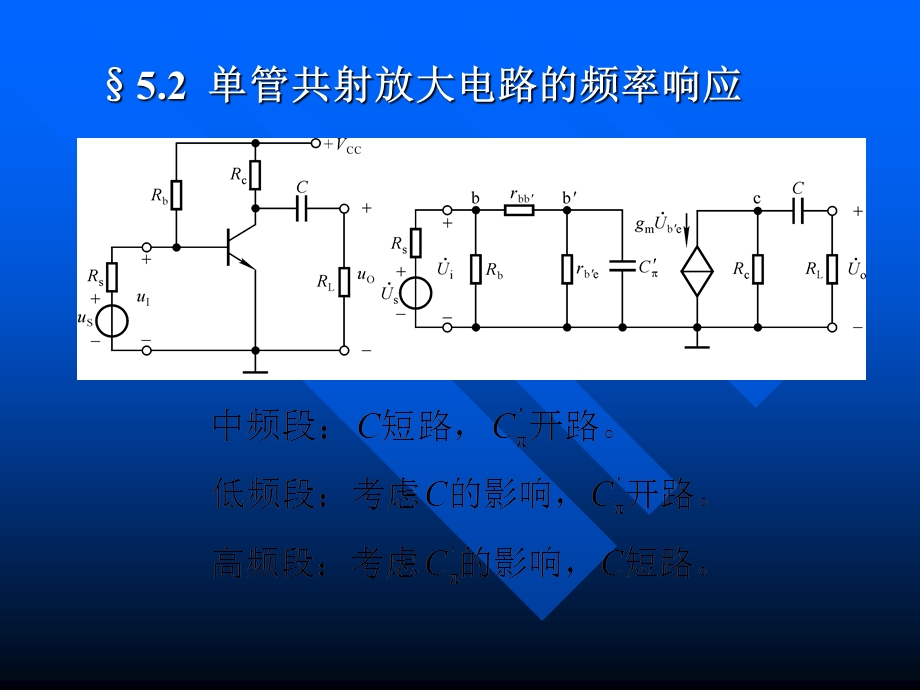 单管共射放大电路的频率响应.ppt_第1页