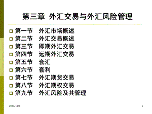 国际金融第三章外汇交易与外汇风险.ppt