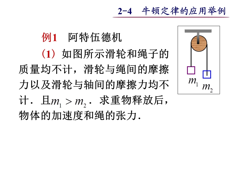大学物理之2-4牛顿定律的应用举例.ppt_第2页
