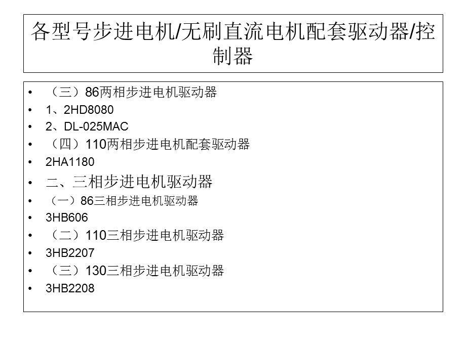 各型号步进电机直流无刷电机配套驱动器控制器.ppt_第2页