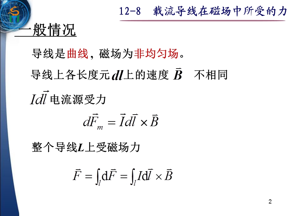 大学物理之载流导线在磁场中所受的力.ppt_第2页