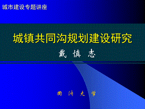 城镇共同沟规划建设研究.ppt