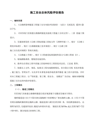 施工安全总体风险评估报告.docx