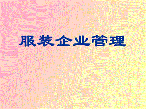 服装企业管理.ppt