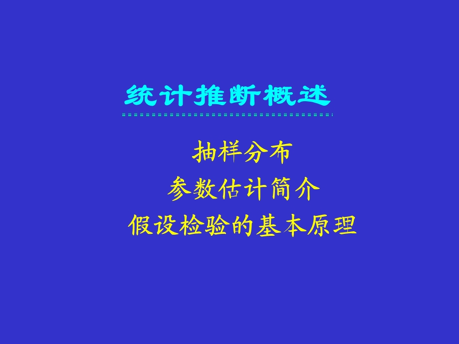 抽样分布参数估计简介假设检验的基本原.ppt_第1页