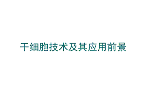 干细胞及成体细胞.ppt