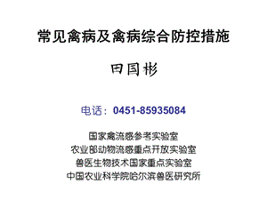 常见禽病及禽病综合防控措施课件.ppt