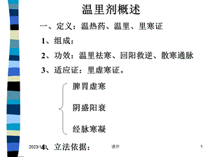 方剂学课件11温里剂.ppt