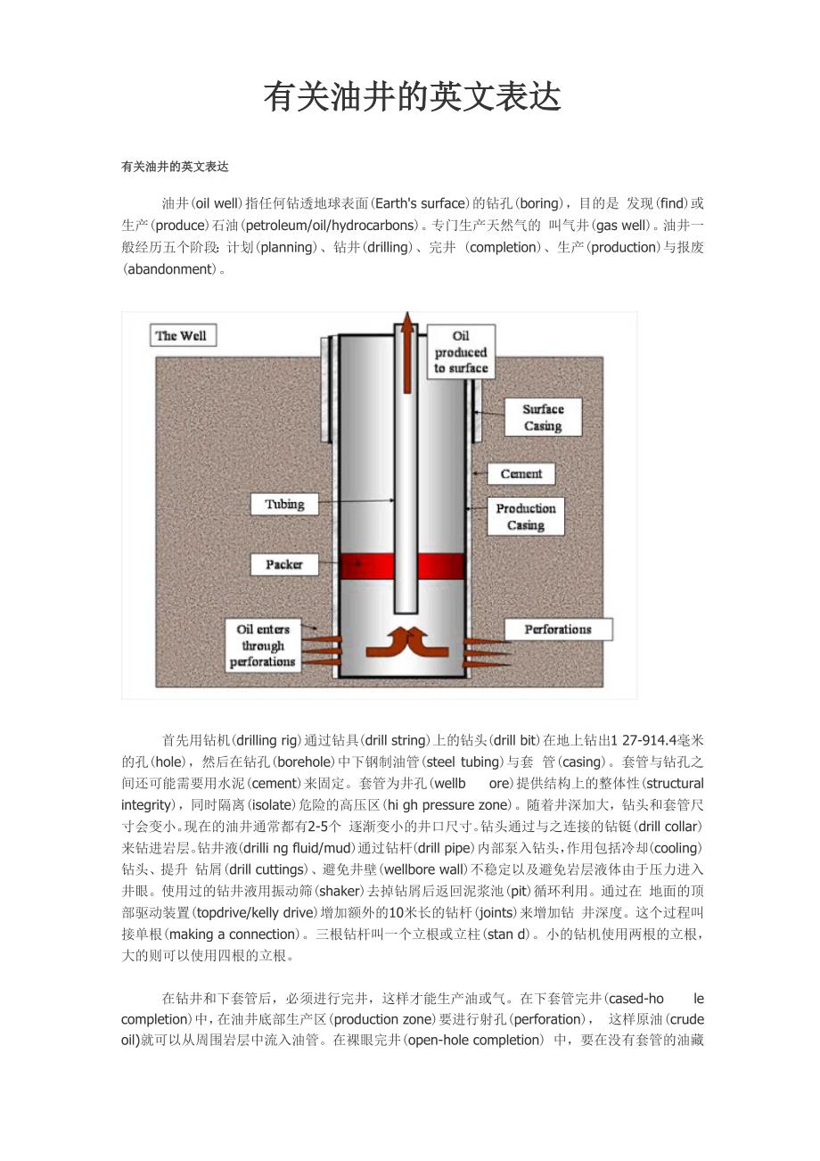 有关油井的英文表达.docx_第1页