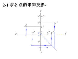 机械制图-第2章-点-直线-平面的投影习题答案.ppt