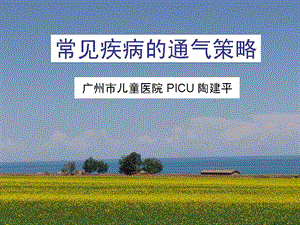 常见疾病的通气策略.ppt