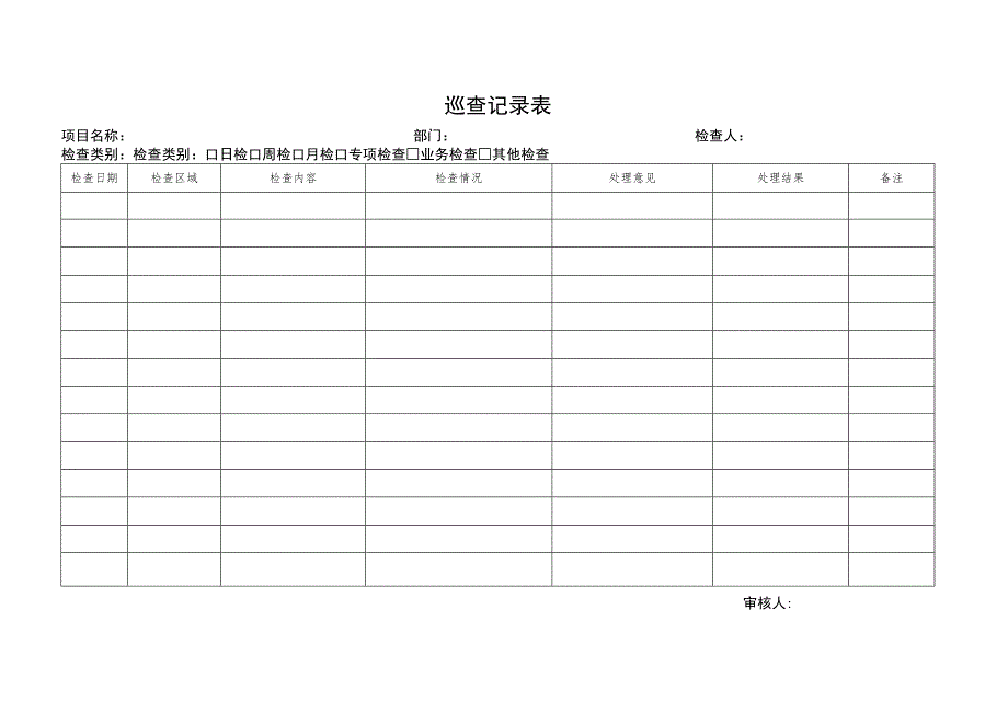 物业巡查记录表.docx_第1页