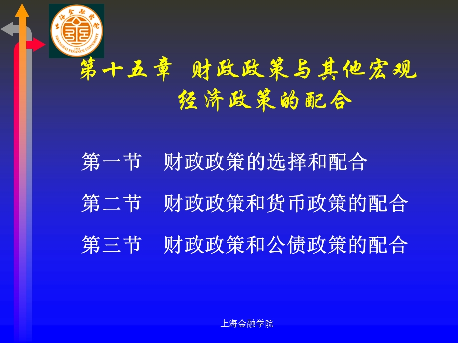 财政政策与其他宏观经济政策的配合.ppt_第1页