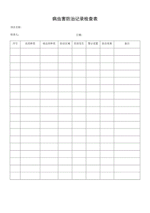 病虫害防治记录检查表.docx